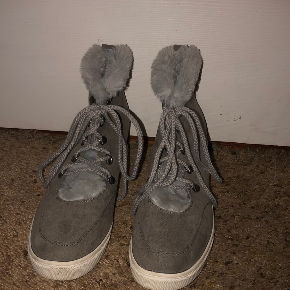 grey boots